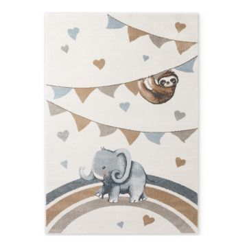 Covor pentru copii crem 160x230 cm Walk like an Elephant Rainbow Party – Villeroy&Boch