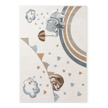 Covor pentru copii crem 160x230 cm Walk like an Elephant Rainy Party – Villeroy&Boch