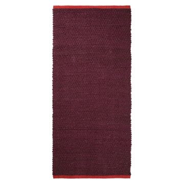 Covor tip traversă burgundy din iută 70x150 cm Notes – Mette Ditmer Denmark