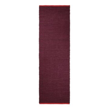 Covor tip traversă burgundy din iută 80x245 cm Notes – Mette Ditmer Denmark