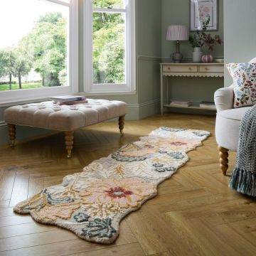 Covor traversa Daphne Shaped Floral Roz 60x230 cm, Flair Rugs