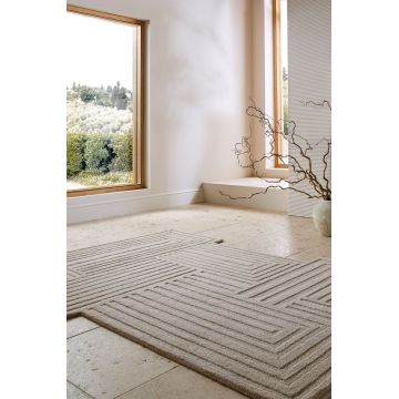 Covor Zen Rectangles Natural 200x290 cm, Flair Rugs