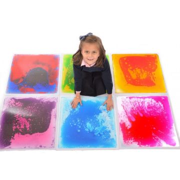 Placa senzoriala cu gel Playlearn portocaliu 50x50 cm