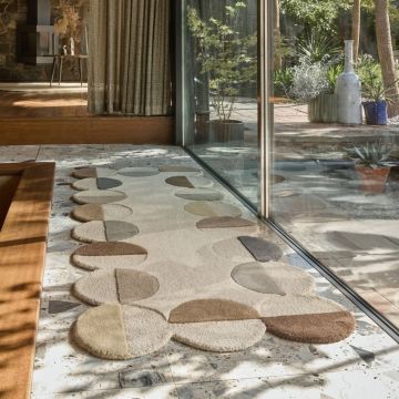 Traversa Mia Scallop Frame Natural 80x230 cm, Flair Rugs