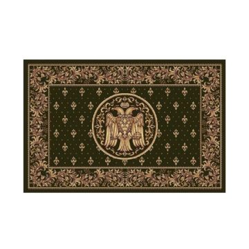 Covor Bisericesc Dreptunghiular, 250 cm x 350 cm, Verde, Model Lotos