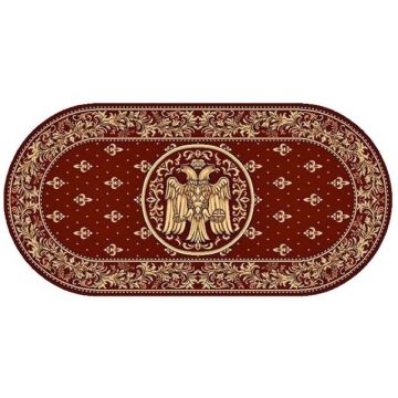 Covor Bisericesc Oval, 150 x 230 cm, Rosu, Lotos 15077/210