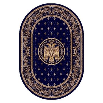 Covor Bisericesc Oval, 200 x 300 cm, Albastru, Lotos 15032/810