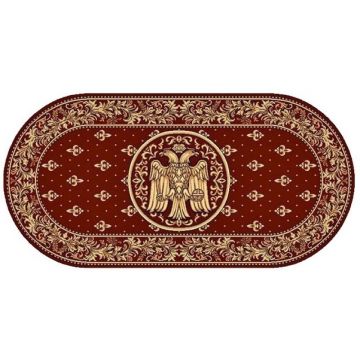 Covor Bisericesc Oval, 80 x 150 cm, Rosu, Lotos 15077/210