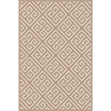 Covor Cappuccino Bej/Alb, Antistatic, 80 cm x 150 cm, 16063-10