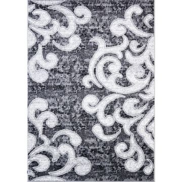 Covor Cappuccino Ramuri Gri, Dreptunghiular, 100 cm x 200 cm, 16028