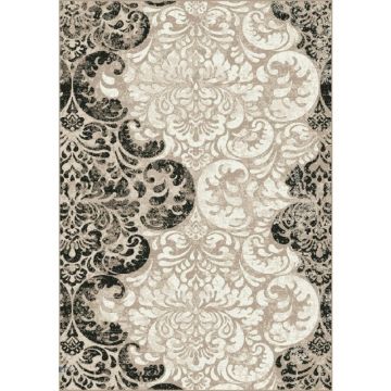 Covor Dreptunghiular, 160 x 230 cm, Crem / Maro, Model Cappuccino 16116