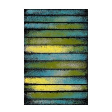 Covor Dreptunghiular, 200 cm x 300 cm, Albastru / Galben, Model Kolibri