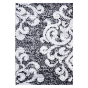 Covor Dreptunghiular, 60 cm x 110 cm, Gri, Model Cappuccino Ramuri