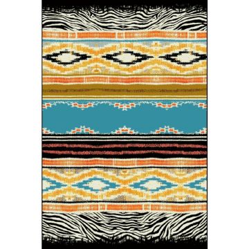 Covor Dreptunghiular, 60 x 130 cm, Multicolor, Kolibri Country 11335