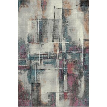 Covor Dreptunghiular, 80 x 150 cm, Gri, Abstract, Kolibri 11023