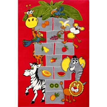Covor Dreptunghiular pentru Copii, 160 x 230 cm, Rosu, Kolibri Model Sotron 11120/120