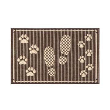 Covor Dreptunghiular pentru Usa Intrare, 40 x 60 cm, Maro / Bej, Model Talpici Natura