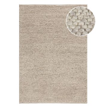 Covor grej țesut manual din amestesc de lână 200x290 cm Minerals – Flair Rugs