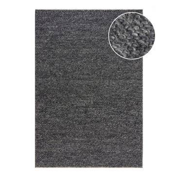 Covor gri închis țesut manual din amestesc de lână 200x290 cm Minerals – Flair Rugs