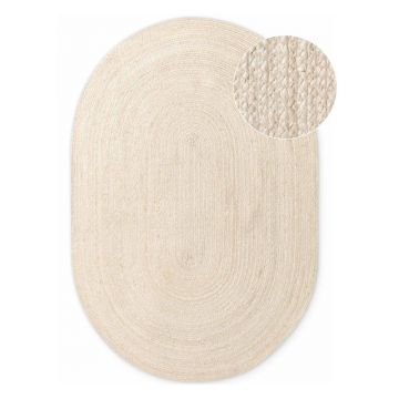 Covor în culoare naturală deschisă reversibil/țesut manual din iută 160x230 cm Braided – Hanse Home