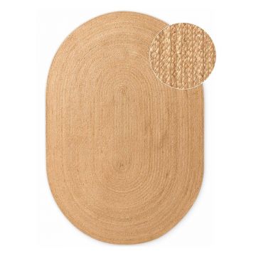 Covor în culoare naturală reversibil/țesut manual din iută 160x230 cm Braided – Hanse Home