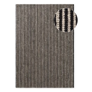 Covor negru țesut manual din iută 160x230 cm Harvest Ebony – Elle Decoration