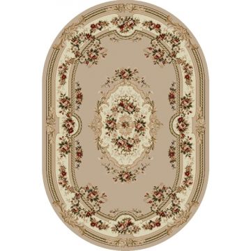 Covor Oval, 60 x 110 cm, Bej, Lotos 575