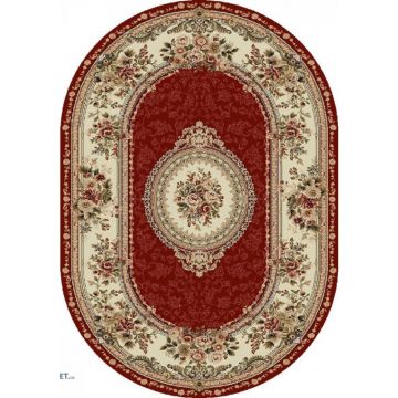 Covor Oval, 60 x 110 cm, Rosu, Lotos 571
