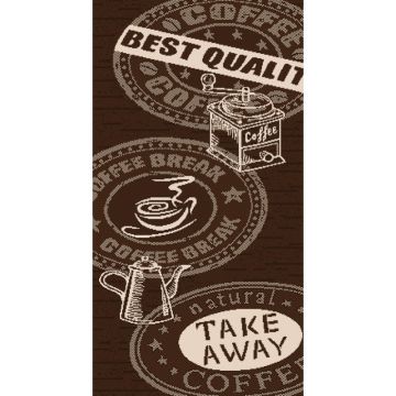 Covor pentru Bucatarie Maro/Bej, Antiderapant, 75 cm x 200 cm, Flex 1905-91