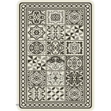 Covor pentru Bucatarie Negru/Bej, Antiderapant, 75 cm x 200 cm, Flex 19632-08