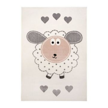 Covor pentru Copii, 120 cm x 170 cm, Crem, Model Oita