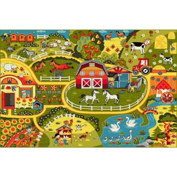 Covor pentru Copii, 160 x 230 cm, Multicolor, Kolibri Ferma 11287