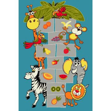 Covor pentru Copii, Kolibri Sotron 11120, Albastru, 80x150 cm, 2300 gr/mp