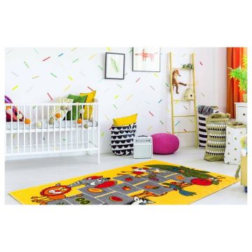 Covor pentru Copii, Kolibri Sotron 11120, Galben, 80x150 cm, 2300 gr/mp
