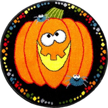 Covor Rotund, 67 x 67 cm, Multicolor, Halloween Dovleac, Kolibri 11090