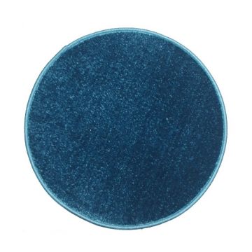 Covor Rotund, 80 x 80 cm, Albastru, Model Kolibri