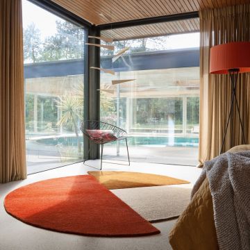 Covor rotund Mia Segment Caramiziu 200x200 cm, Flair Rugs