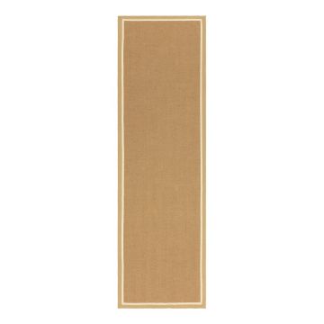 Covor tip traversă în culoare naturală reversibil, țesut manual din iută 68x240 cm Bordo Herringbone Linen – Asiatic Carpets