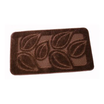 Set 2 Covorase pentru Baie, 60 x 100 cm, 50 x 60 cm, Antiderapante, Maro, Flora 2518