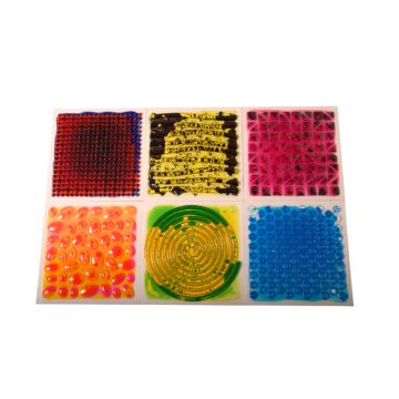 Set 6 placi senzoriale cu lichid texturat 30 cm