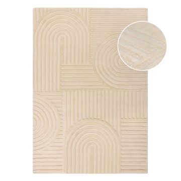 Covor bej Èu009Besut manual din lÃ¢nÄ240x340 cm Zen Garden âu0080Flair Rugs