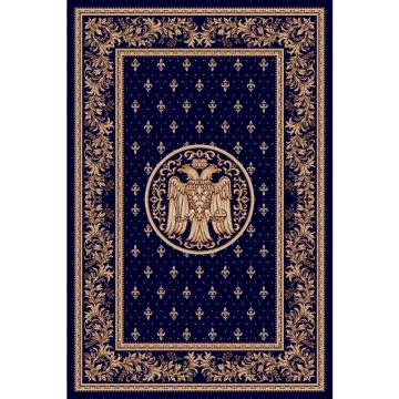 Covor Bisericesc Dreptunghiular, 150 x 230 cm, Albastru, Lotos 15032/810