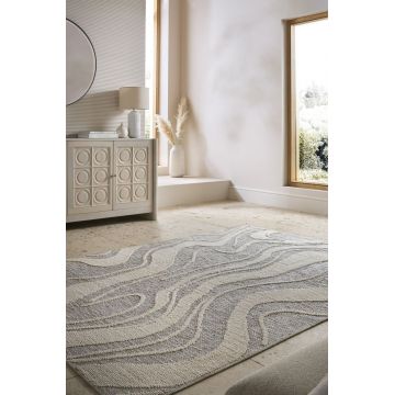 Covor Calder Washable Gri 120x165 cm, Flair Rugs