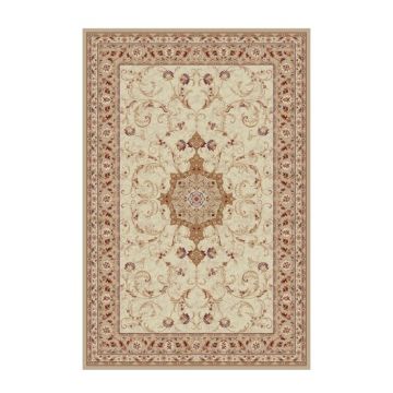 Covor Dreptunghiular, 150 x 300 cm, Bej / Crem, Model Lotos