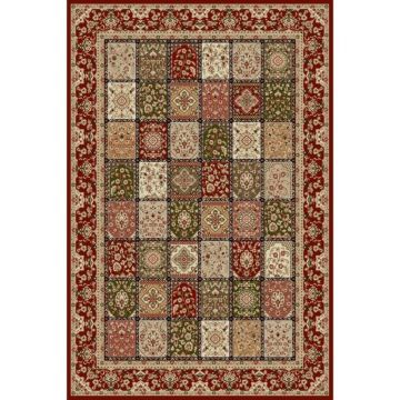 Covor Dreptunghiular, 160 x 230 cm, Rosu, Lotos Model Timbre 1518