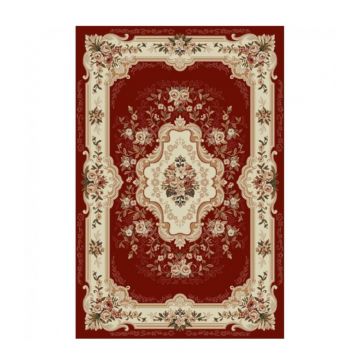 Covor Dreptunghiular, 80 x 150 cm, Grena, Model Floral Lotos