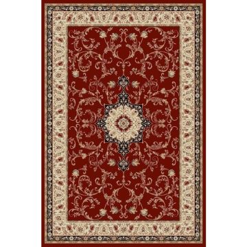 Covor Dreptunghiular, 80 x 200 cm, Rosu, Model Lotos