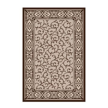 Covor Dreptunghiular pentru Bucatarie, 80 x 150 cm, Crem / Maro, Model Natura