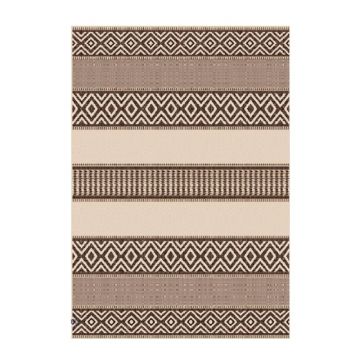 Covor Dreptunghiular pentru Bucatarie, 80 x 150 cm, Crem / Maro, Model Romburi Natura