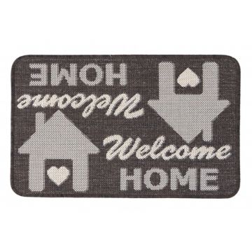 Covor Dreptunghiular pentru Usa de Intrare, Maro, 50 x 80 cm, Antiderapant, Flex 19504/91